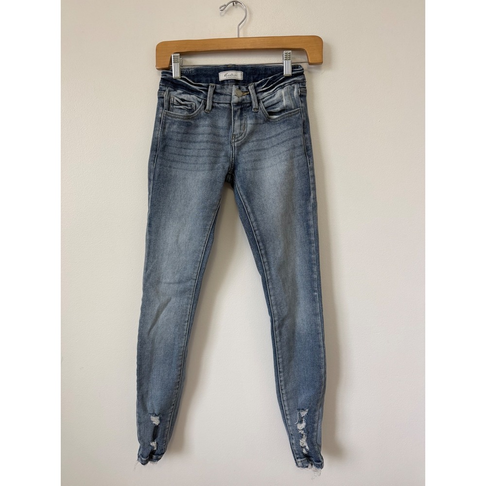 Kancan Ankle Skinny Low Rise Distressed Jeans – Size 24 – Good Used Condition